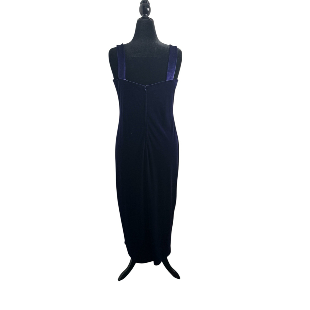 Onyx Nite Velvet Purple Vintage Y2K Formal Sparkly Dress Size 16 - Picture 2 of 13